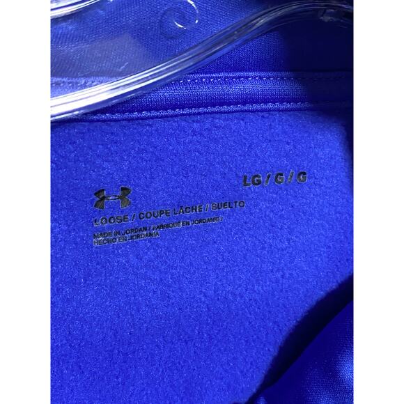 Under Armour Loose Embroidered Pullover Hoodie Sweatshirt Mens L Athleisure Cozy - Picture 6 of 8